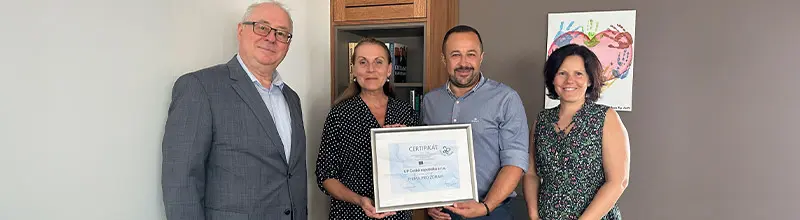 vedení firmy s certifikátem od Firma pro zdraví