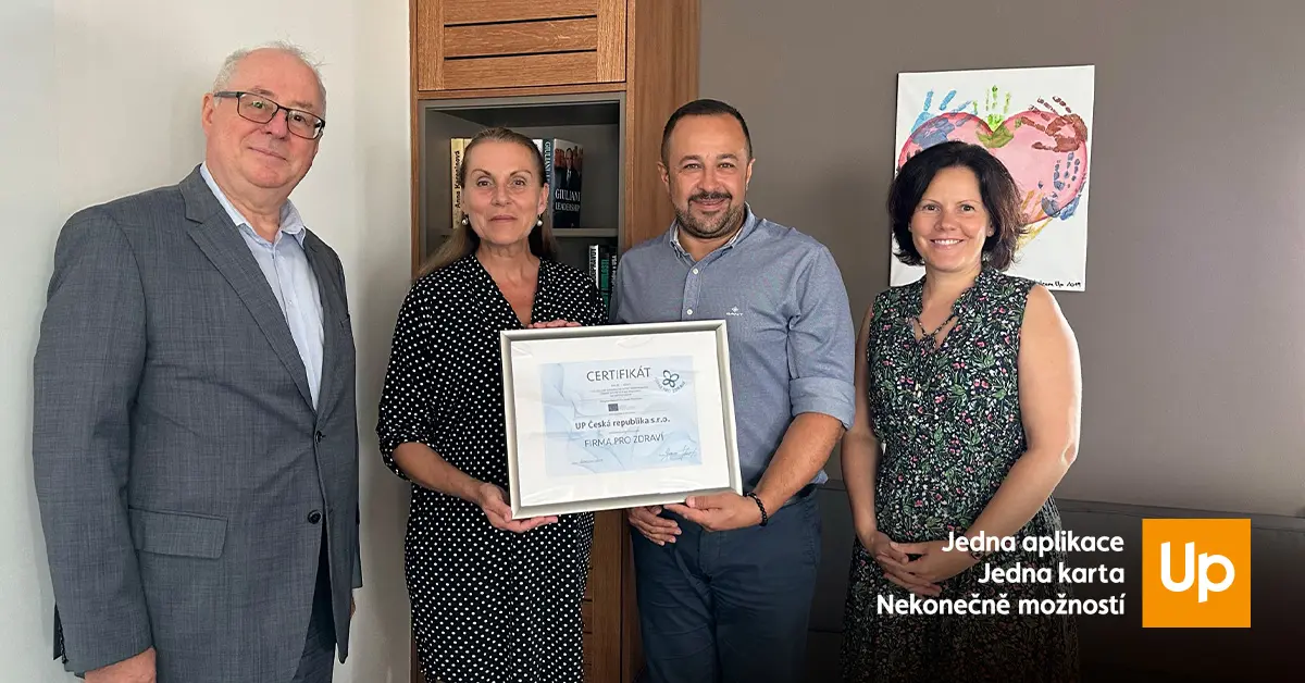 Jsme certifikovaná „Firma pro zdraví“
