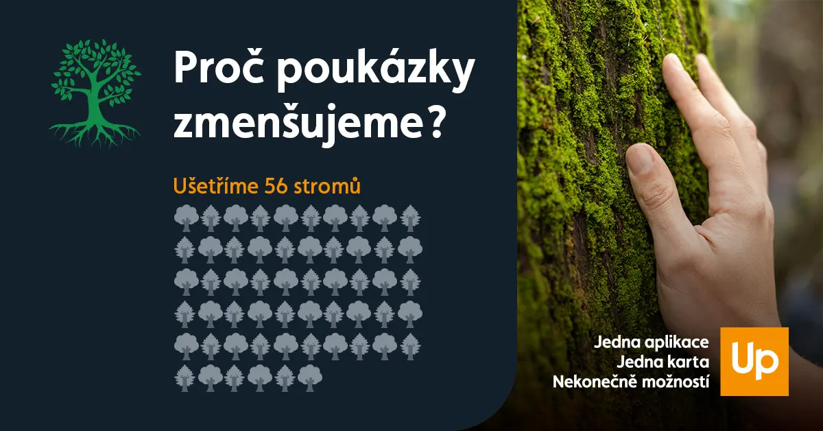 Menší papírové poukázky na jídlo a volný čas šetří stromy