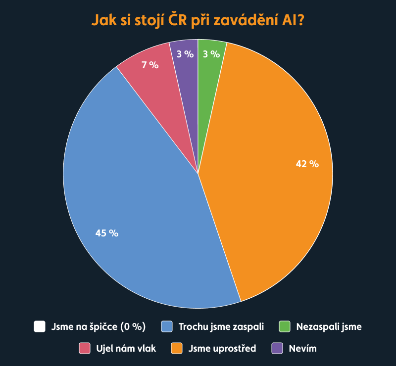 graf jak si stojí ČR při zavádění AI?