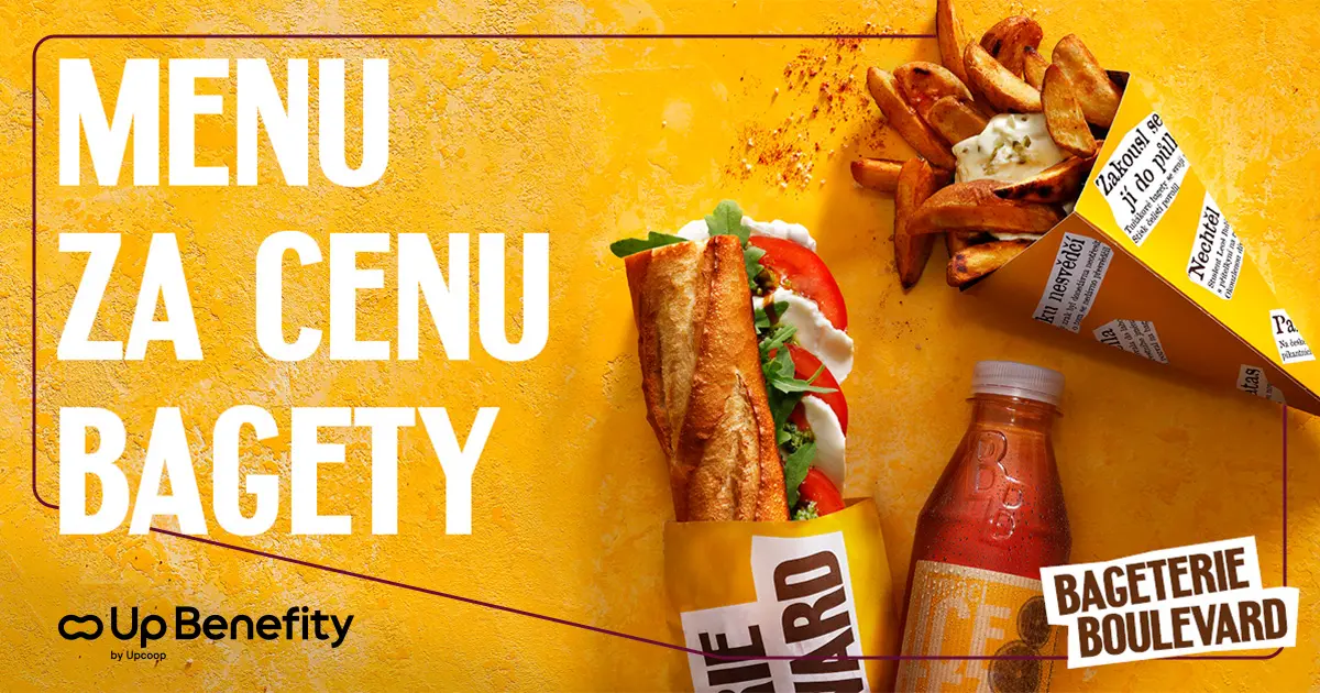 Menu za cenu bagety v Bageterii Boulevard