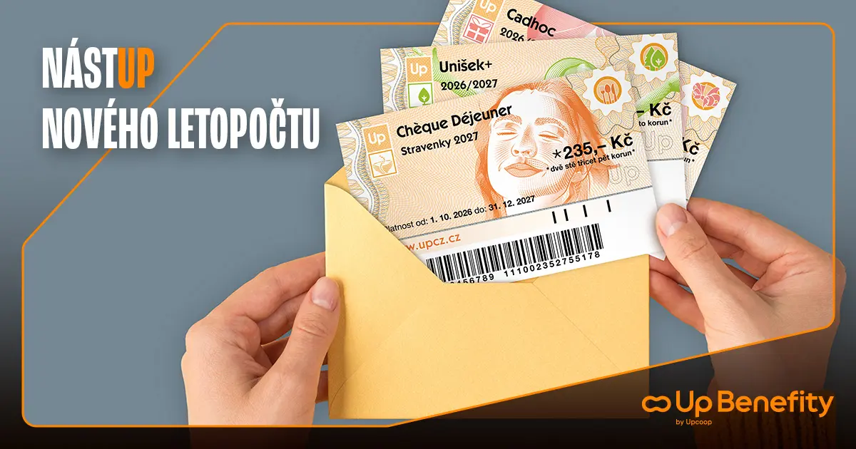 Nové benefitní papírové poukázky od Up Benefity s letopočtem 2027