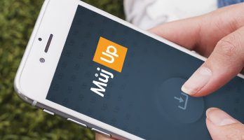 obrazovka mobilu s aplikací Můj Up