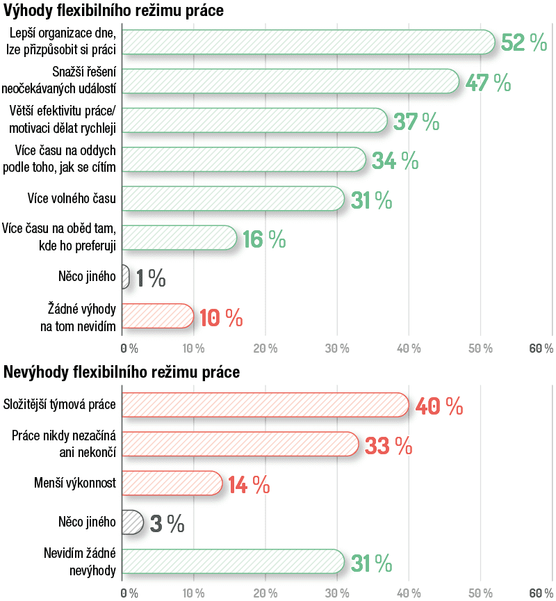 výhody a nevýhody flexibilního pracovního režimu